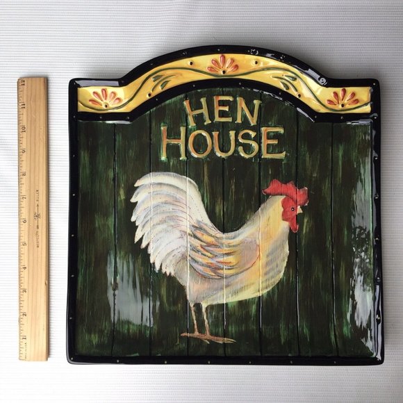 Certified International Hen House Plate Serving Platter Country Farm Rooster 12" - Picture 2 of 12